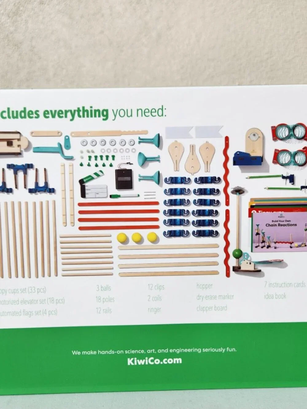 KiwiCo Chain Reaction Workshop KiwiCo. STEM Toy Set Engineering Science Kit Kiwi